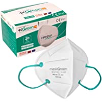 Maskgreen - Mascarilla FFP2 Homologada - Caja 20 Mascarillas de Protección CE - Precio 0-90€-ud. - Fabricadas en España…
